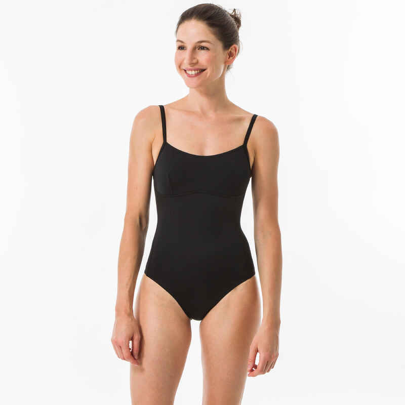 Bañador Mujer surf multiposición negro. Disponible en talla grande