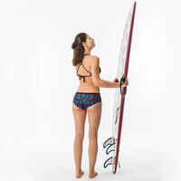 Top bikini Mujer surf deportivo espalda ajustable verde estampado