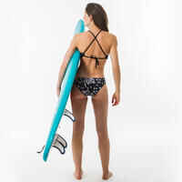 Women's surfing crop top swimsuit top with open back ANDREA AKARU