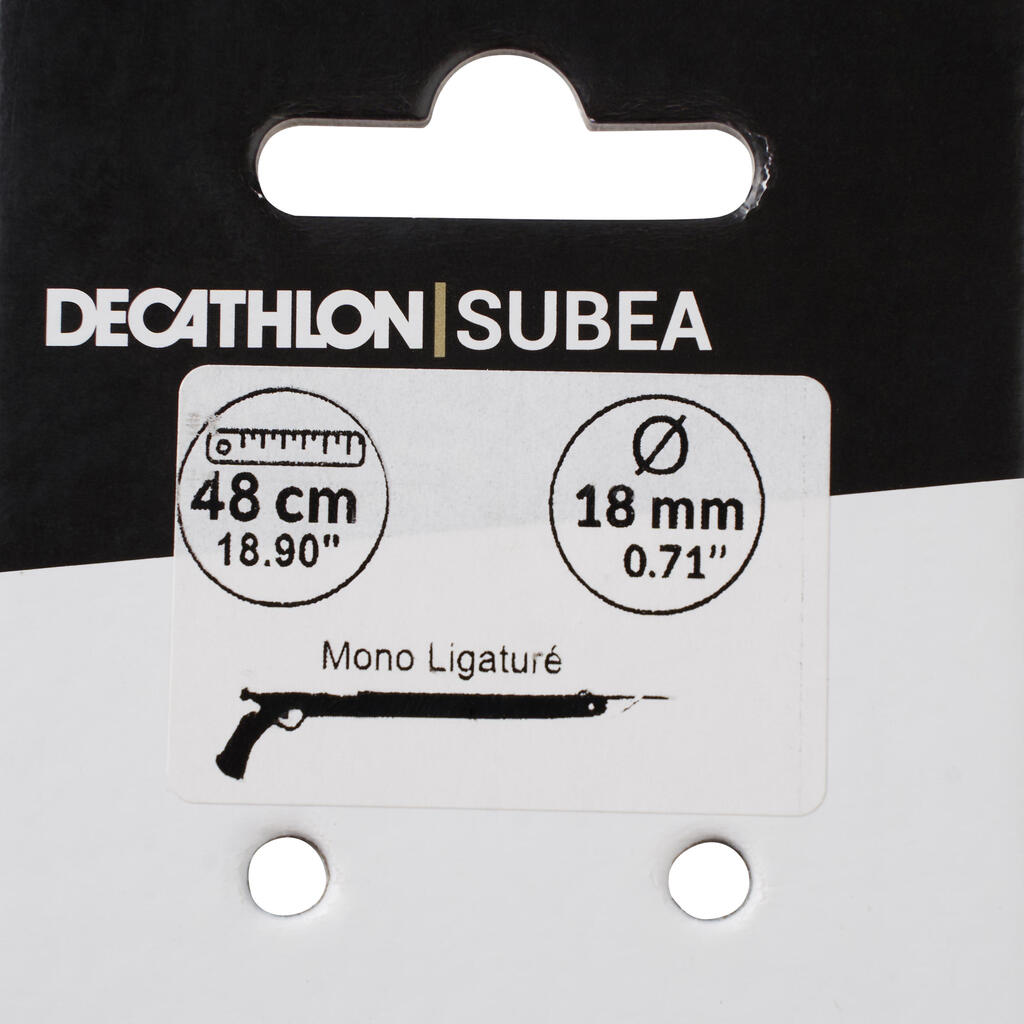 Ενωμένη βέργα μονού ιμάντα 18mm 48cm για ψαροντούφεκο με ελεύθερη κατάδυση