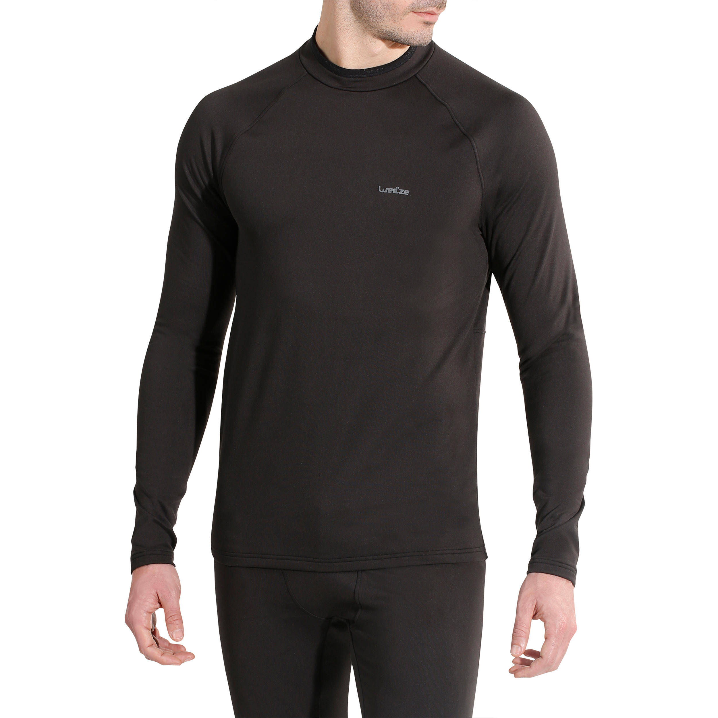Men's Base Layer Ski Top - Black -  2