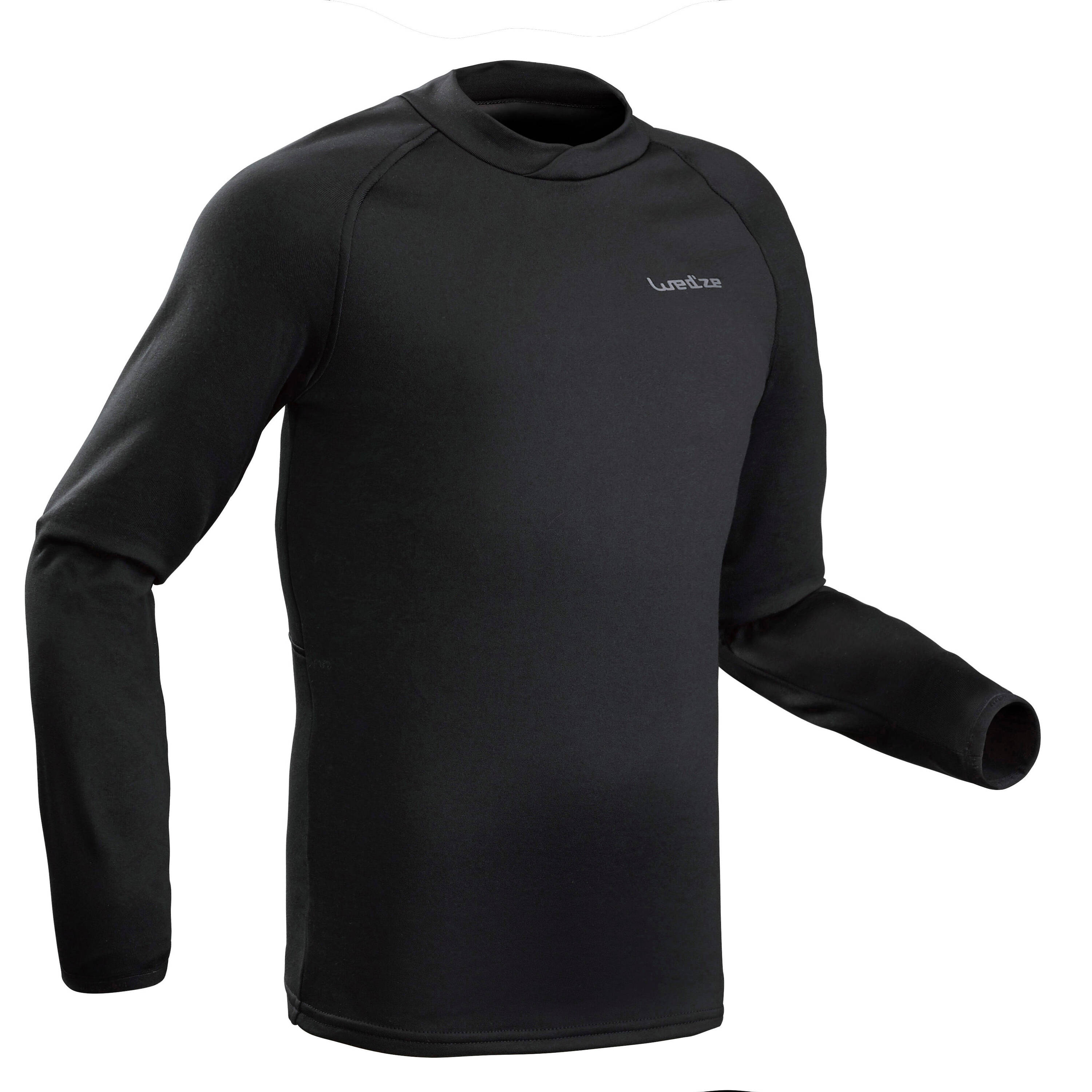 Men's Base Layer Ski Top - Black -  1