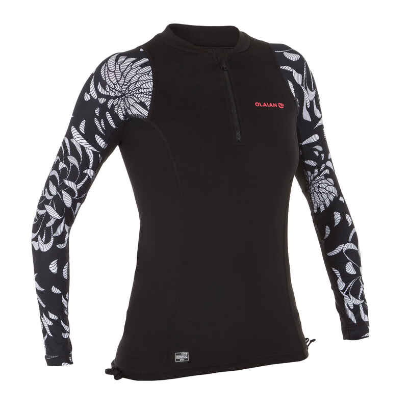 500 Women's Long Sleeve UV-Protection Surf Top T-Shirt AKARU