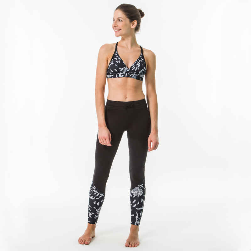 SURF LEGGINGS ANTI-UV RACHEL BLACK - SECOND SKIN AND SHAPING HIGH WAIST  OLAIAN