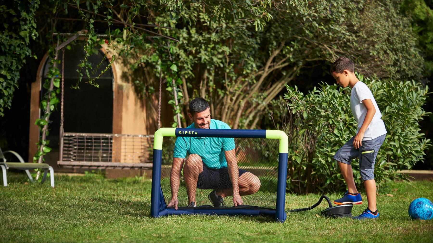 person doing soccer drills