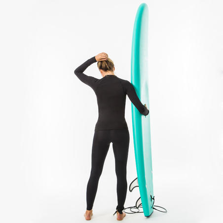 Leggings de Surf Anti-UV 100L Mujer Negro