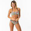 Top bikini Mujer bandeau verde tropical