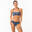 Top bikini Mujer bandeau negro tropical