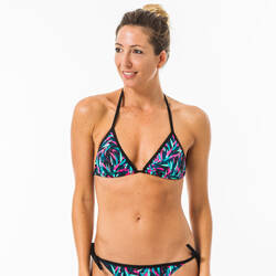 Women's sliding triangle swimsuit top with padded cups MAE TOBI MALDIVE 