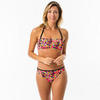 Top bikini Mujer bandeau rosa tropical