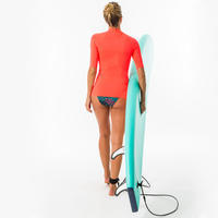 tee shirt anti uv surf top 100 manches courtes femme rose