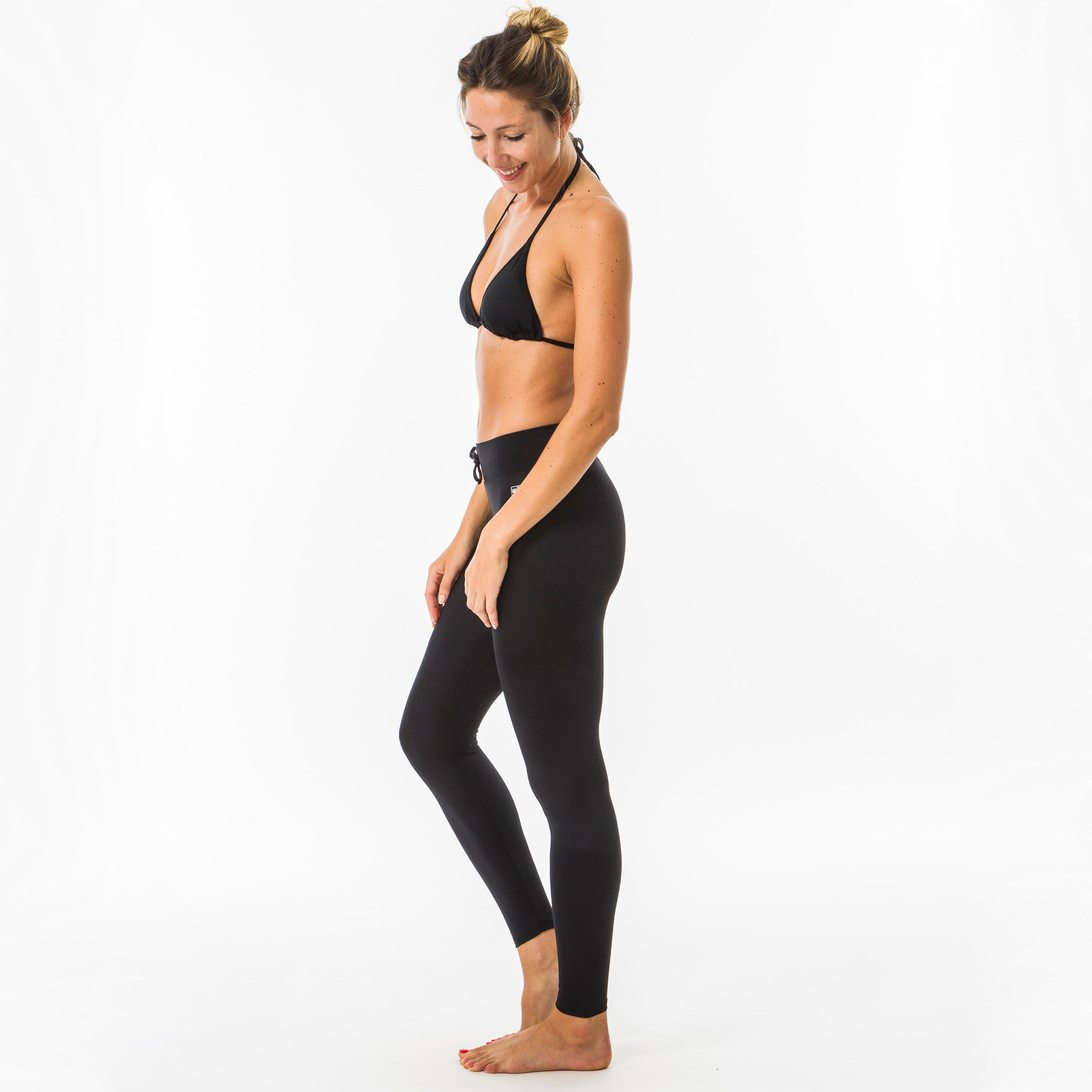 Leggings de Surf Anti UV 100L Mujer Negro Decathlon