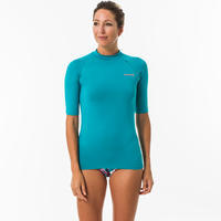 100 Short-Sleeved UV-Protection Surfing Rash Guard - Women