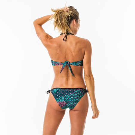 Bikini-Oberteil Damen Bandeau herausnehmbare Formschalen Laura Jiu grün