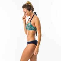 Bikini-Oberteil Damen Push Up mit Bügel Elena Foly grün/blau/gold