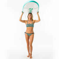 Braguita bikini Mujer surf lazos azul marino estampado