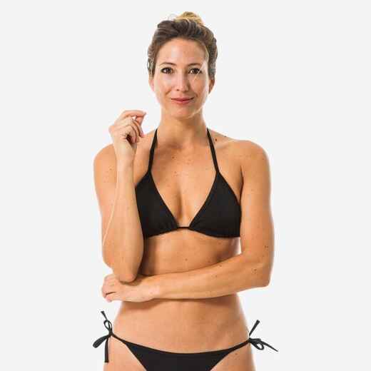 
      HAUT DE MAILLOT DE BAIN FEMME TRIANGLE COULISSANT AVEC COQUES MAE NOIR
  