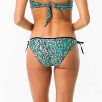 Braguita bikini Mujer surf lazos azul marino estampado