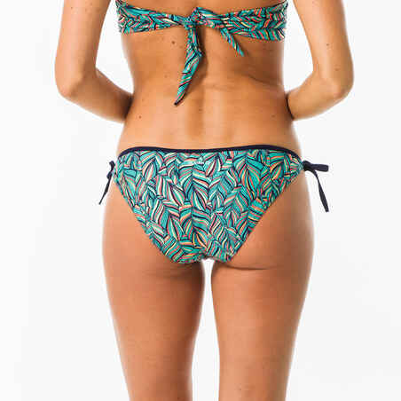 Braguita bikini Mujer surf lazos azul marino estampado