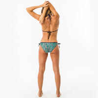 Top bikini Mujer surf triángulo verde azul marino estampado