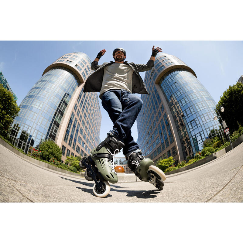 Freeride skates voor volwassenen MF900 kaki