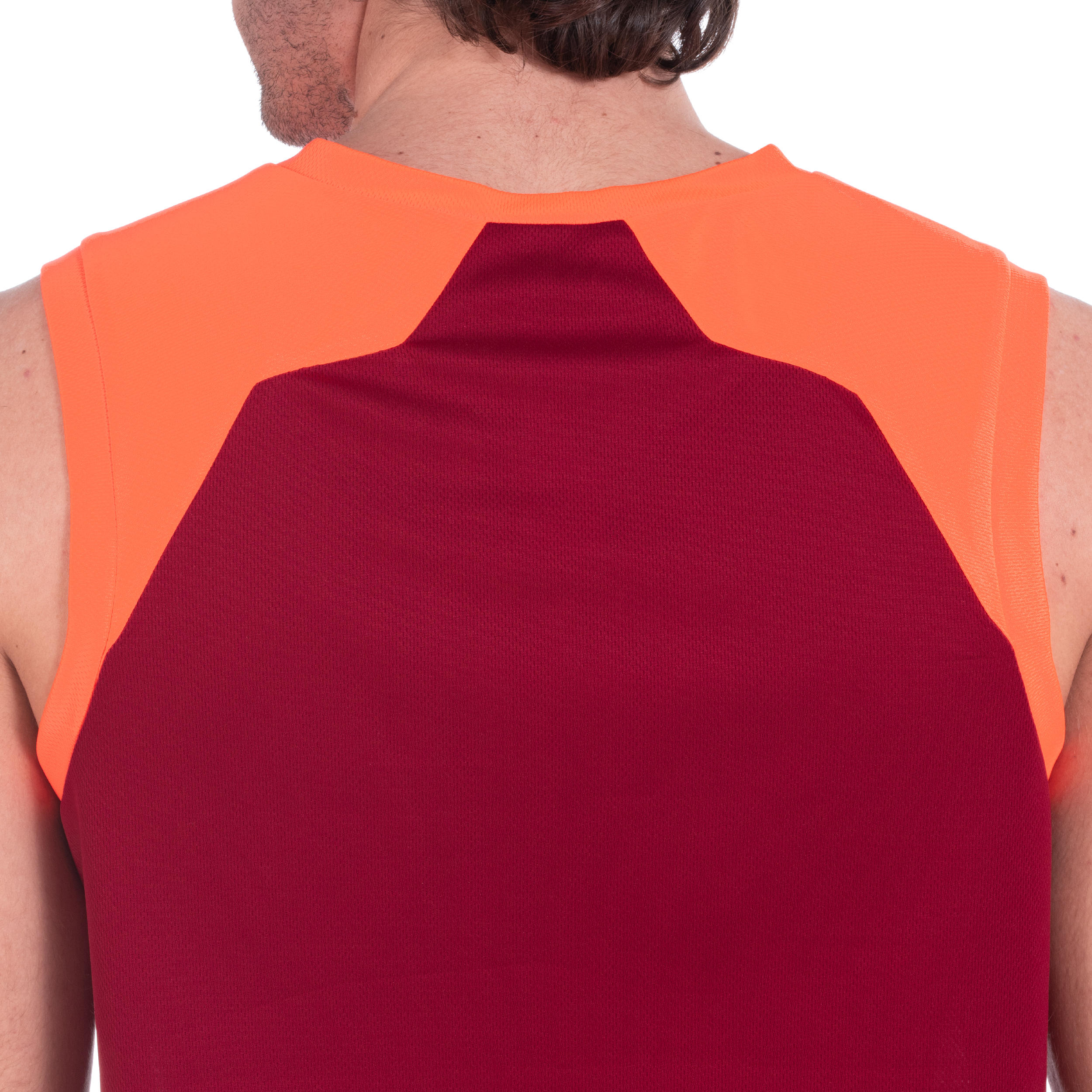 Camiseta Sin Mangas Rugby Singlet Offload R500 Hombre Rojo Burdeos 7/12