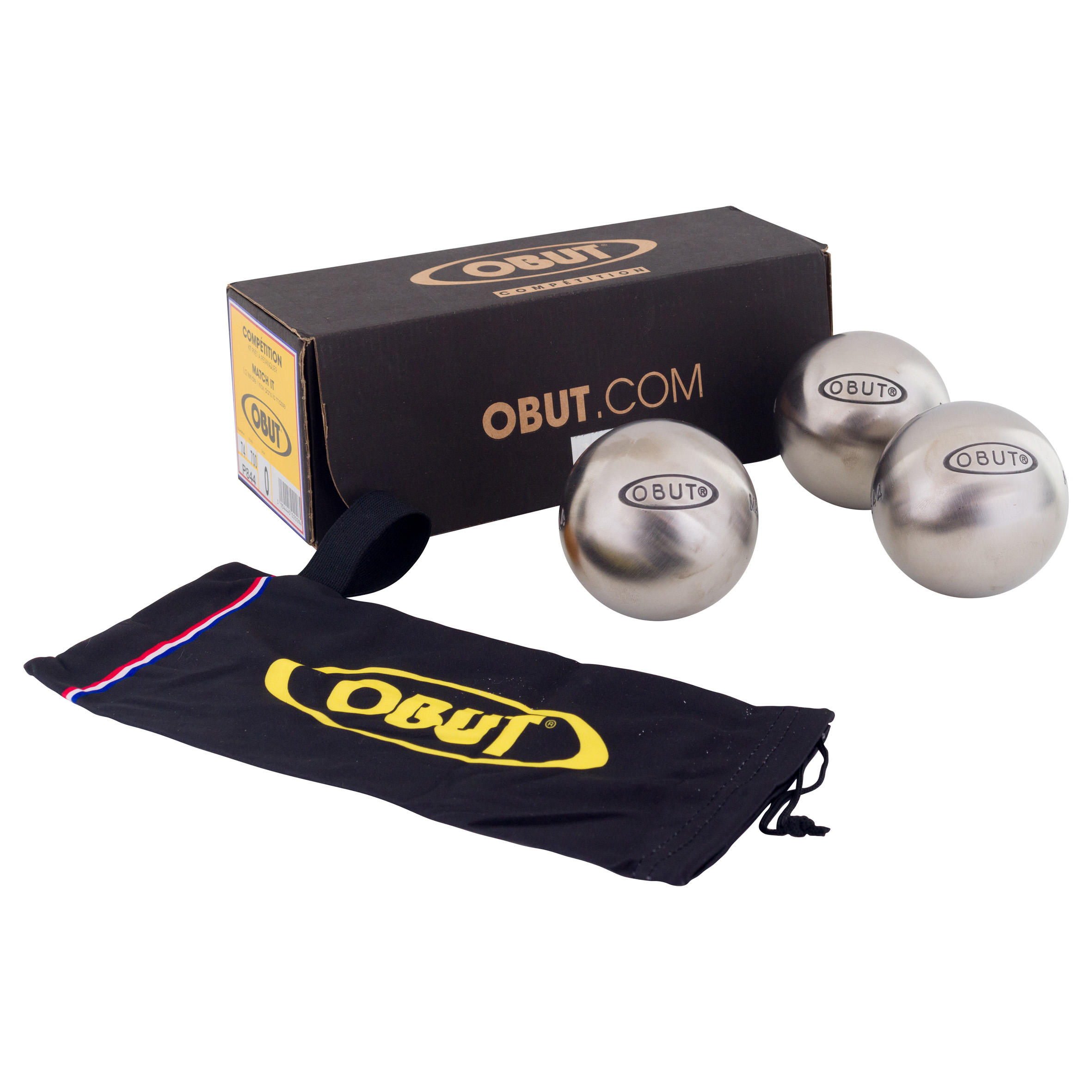 OBUT Boulekugeln Match IT glatt oder geriffelt Allround Wettkampf 3 Kugeln halbweich | 03154445020387 OBUT Boulekugeln Match IT glatt oder geriffelt Allround Wettkampf 3 Kugeln halbweich | 03154445020387