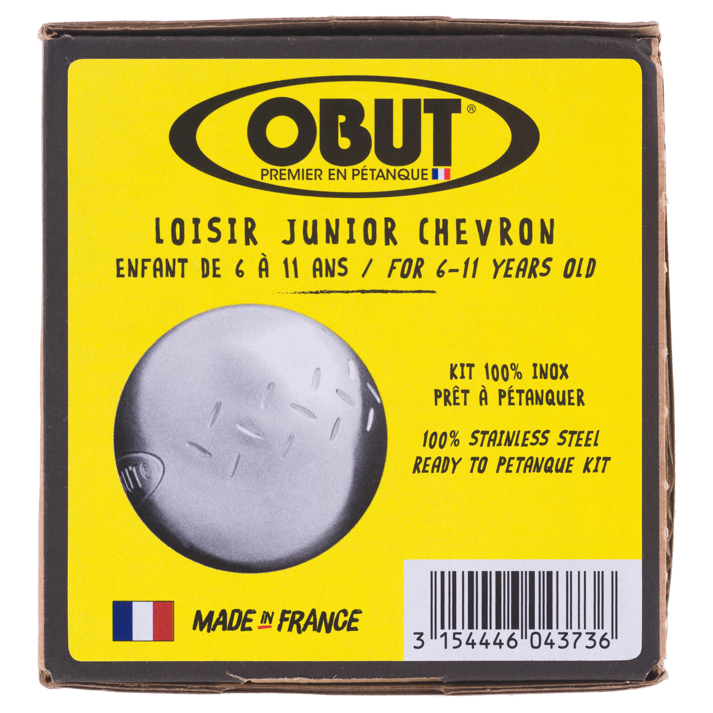 BOULES DE PÉTANQUE LOISIR JUNIOR OBUT CHEVRON 3/3