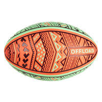 Beach Rugby Ball R100 Size 4 Maori - Red/Green
