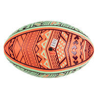 Ballon de beach rugby R100 taille 4 Maori rouge et vert