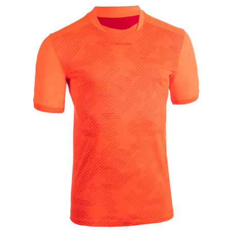Oranžna majica s kratkimi rokavi R500 za odrasle