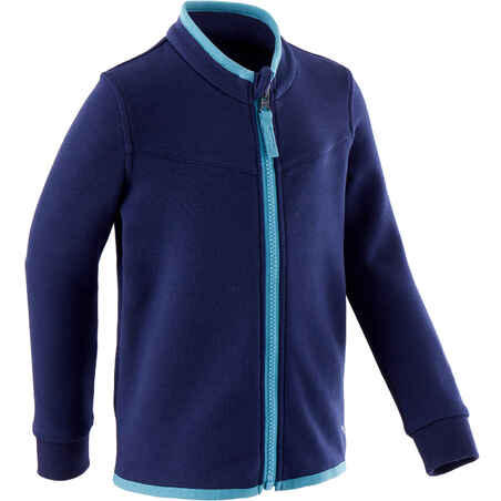 Mornarsko modra jakna za telovadbo 500 za malčke