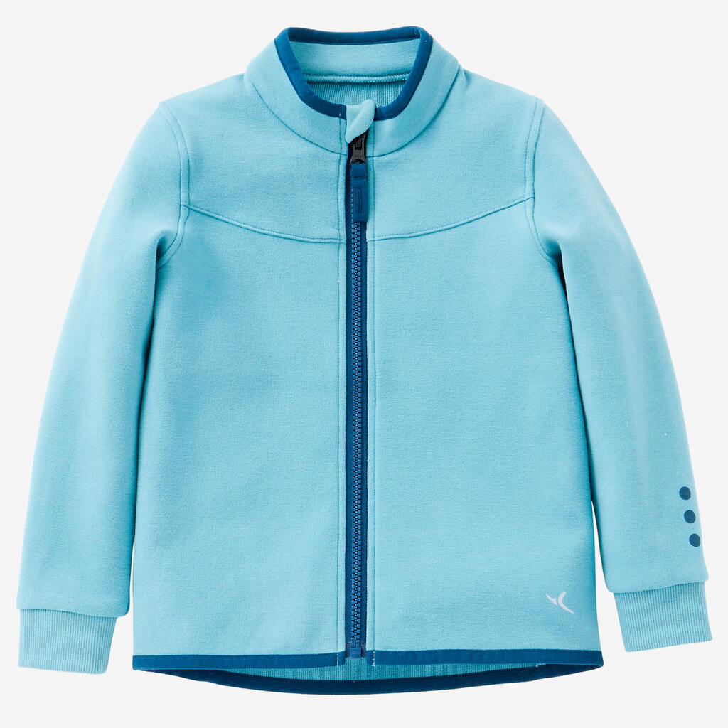 Girls' and Boys' Baby Gym Jacket 500 - Turquoise
