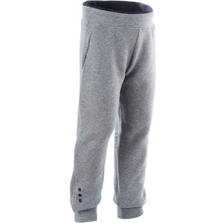 PANTALÓN DE BUZO NIÑOS GYM500 GRIS