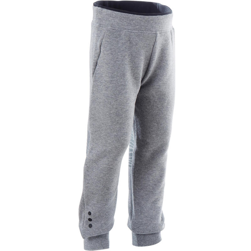 Ademende joggingbroek voor kleutergym slim fit grijs