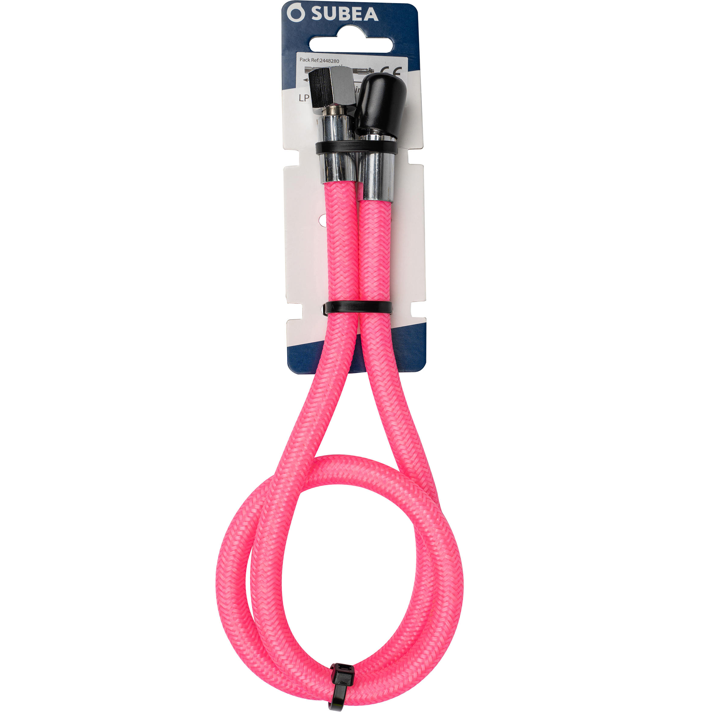 Scuba Diving Regulator Braided MP Hose Hyperflex - Neon Pink 66 cm 6/6