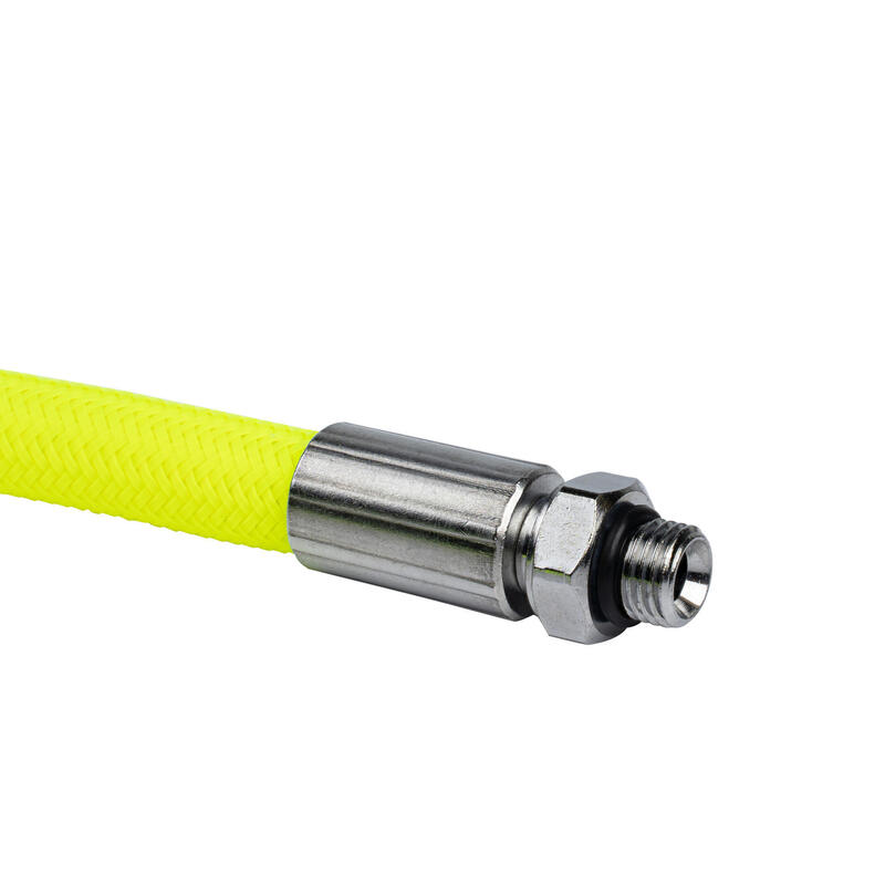 Frusta MP subacquea erogatore emergenza HYPERFLEX nylon trecciato 100 cm giallo fluo 