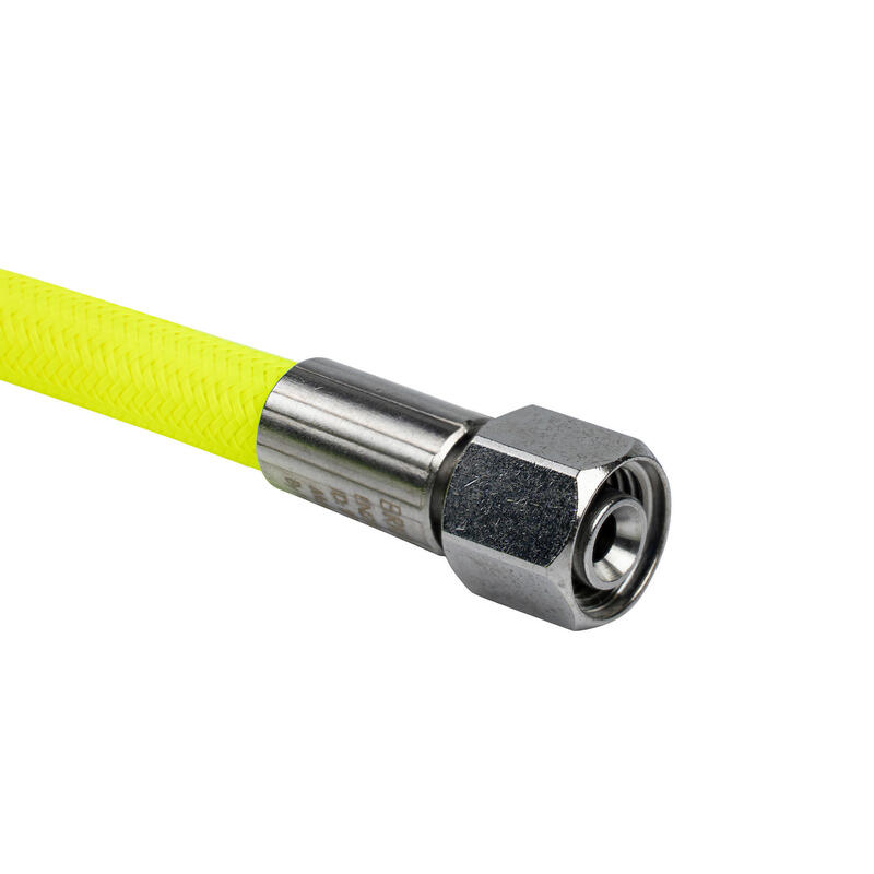 Frusta MP subacquea erogatore emergenza HYPERFLEX nylon trecciato 100 cm giallo fluo 