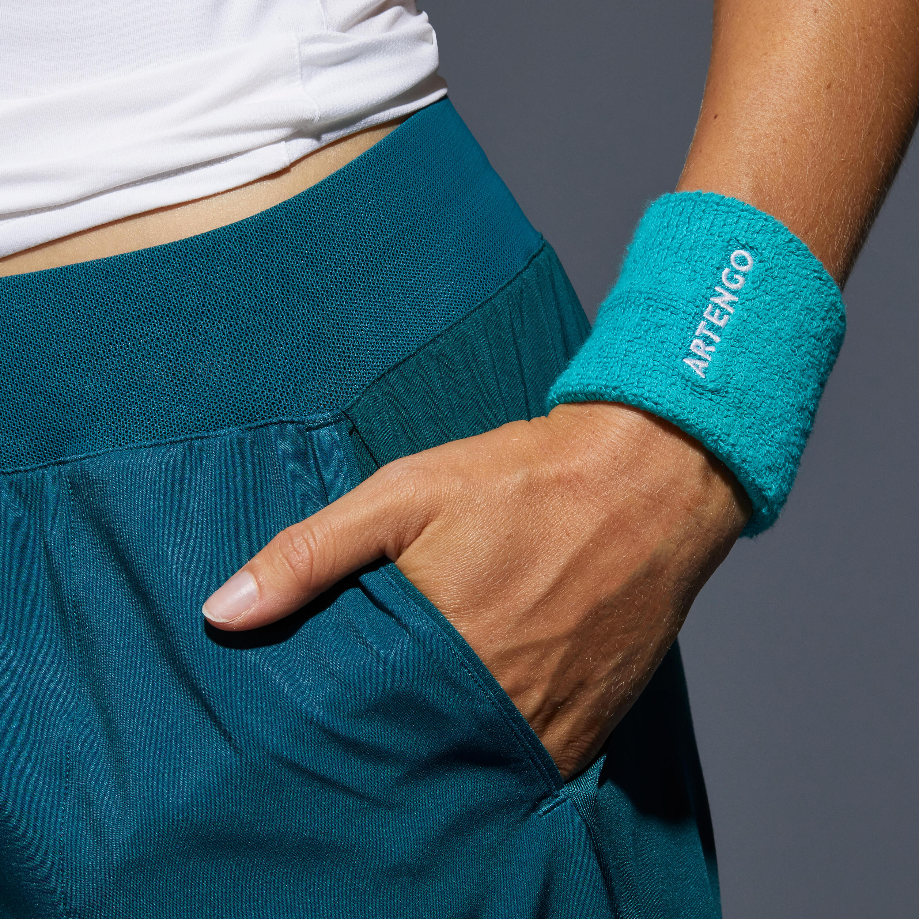 Women's Tennis Quick-Dry Soft Pockets Shorts Dry 500 - Green 6/13