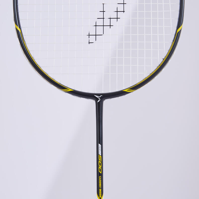 Badmintonracket voor volwassenen BR 500 zwart geel