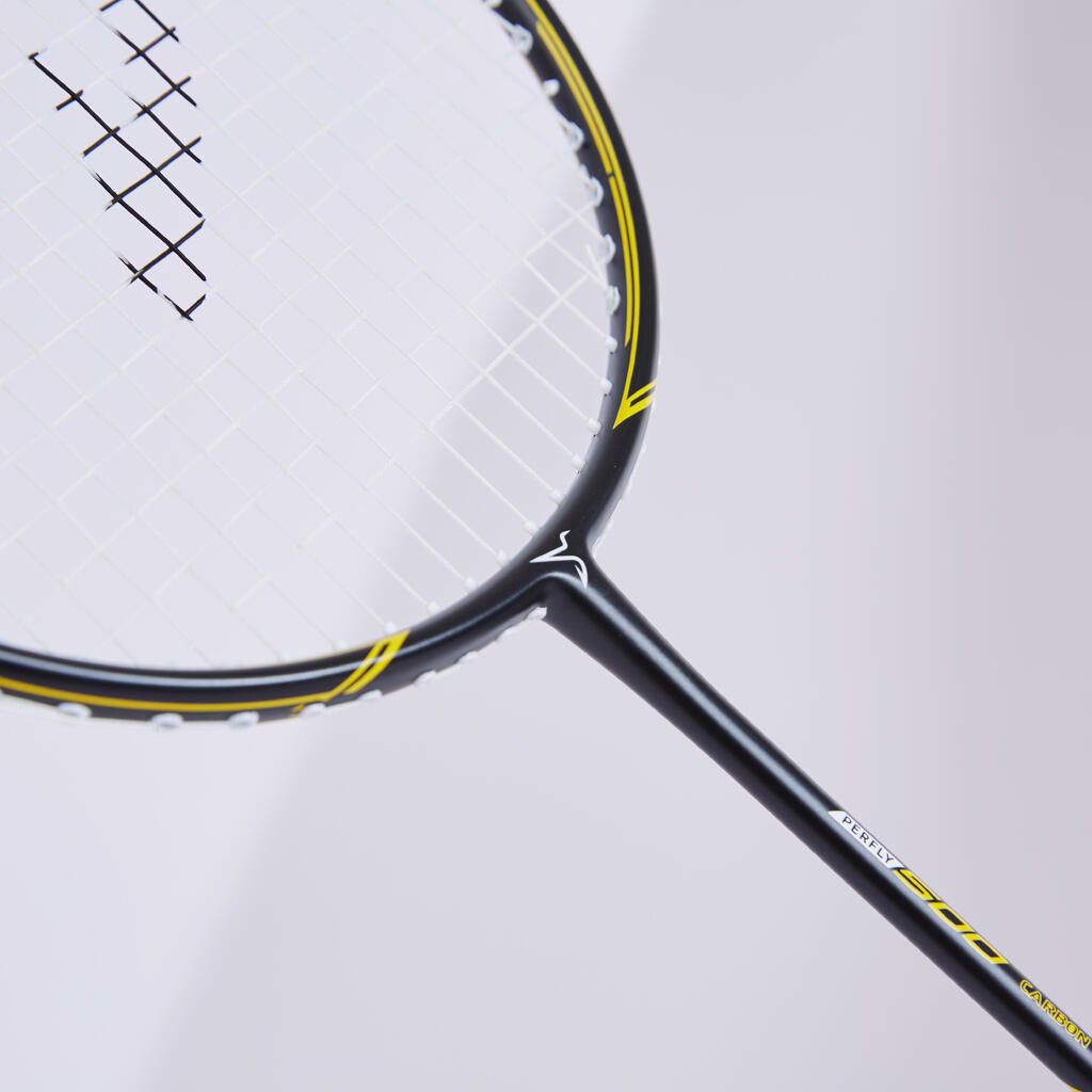 ADULT BADMINTON RACKET BR 500 BLACK YELLOW