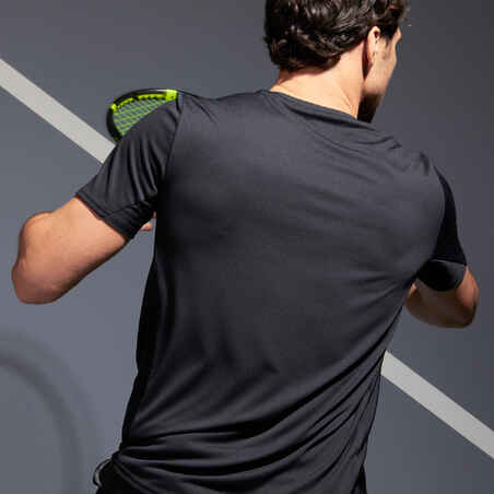 Men's Tennis T-Shirt TTS100 - Black