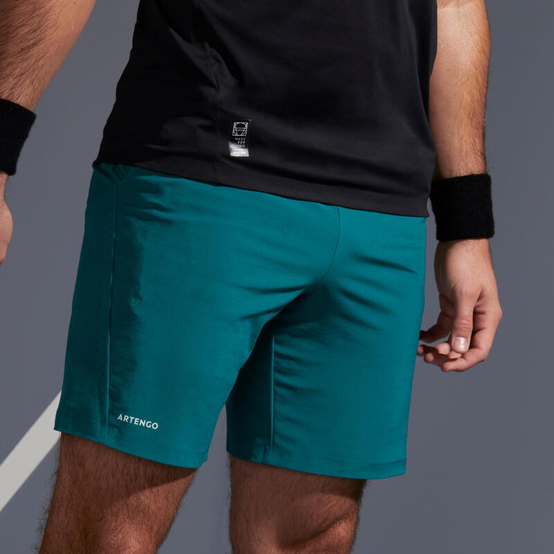 男款輕量網球短褲TSH 900 - 綠色