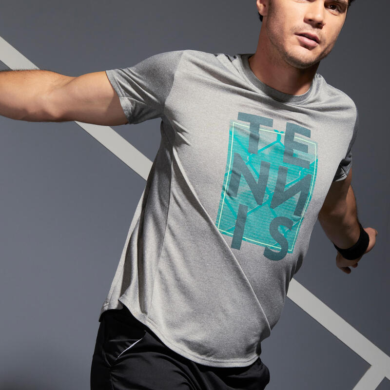 Men's Tennis T-Shirt TTS100 - Grey