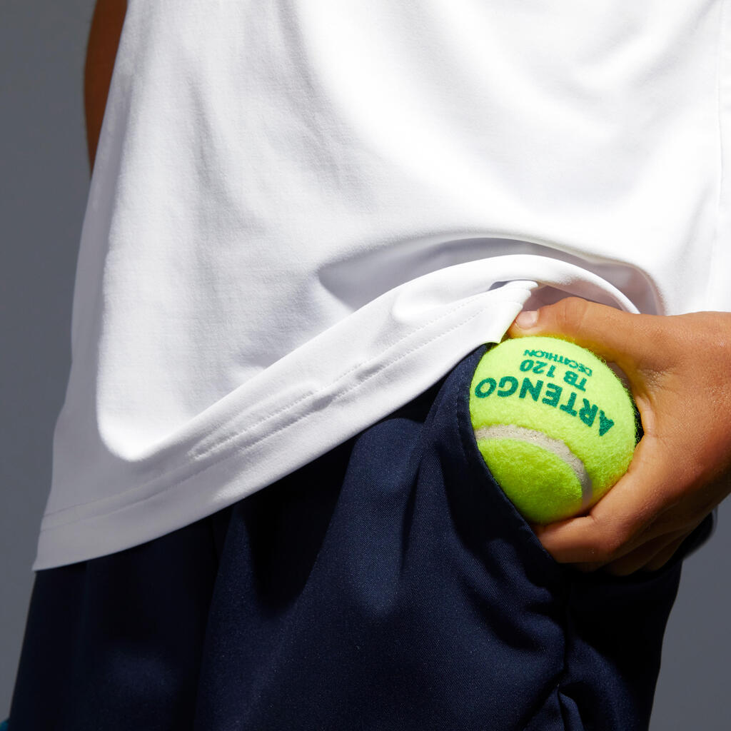 ŠORTS ZA TENIS TSH500 ZA DEČAKE - PLAVI NA KVADRATIĆE