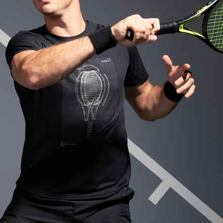 Men's Tennis T-Shirt TTS100 - Black