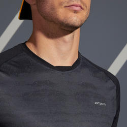 T-shirt för tennis TTS 500 DRY herr svart grafisk