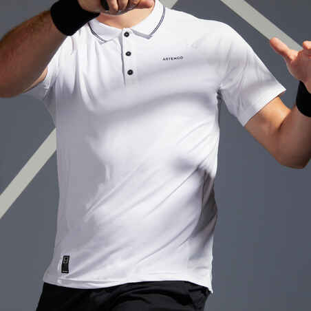 Tennis-Poloshirt Dry 500 Herren weiß