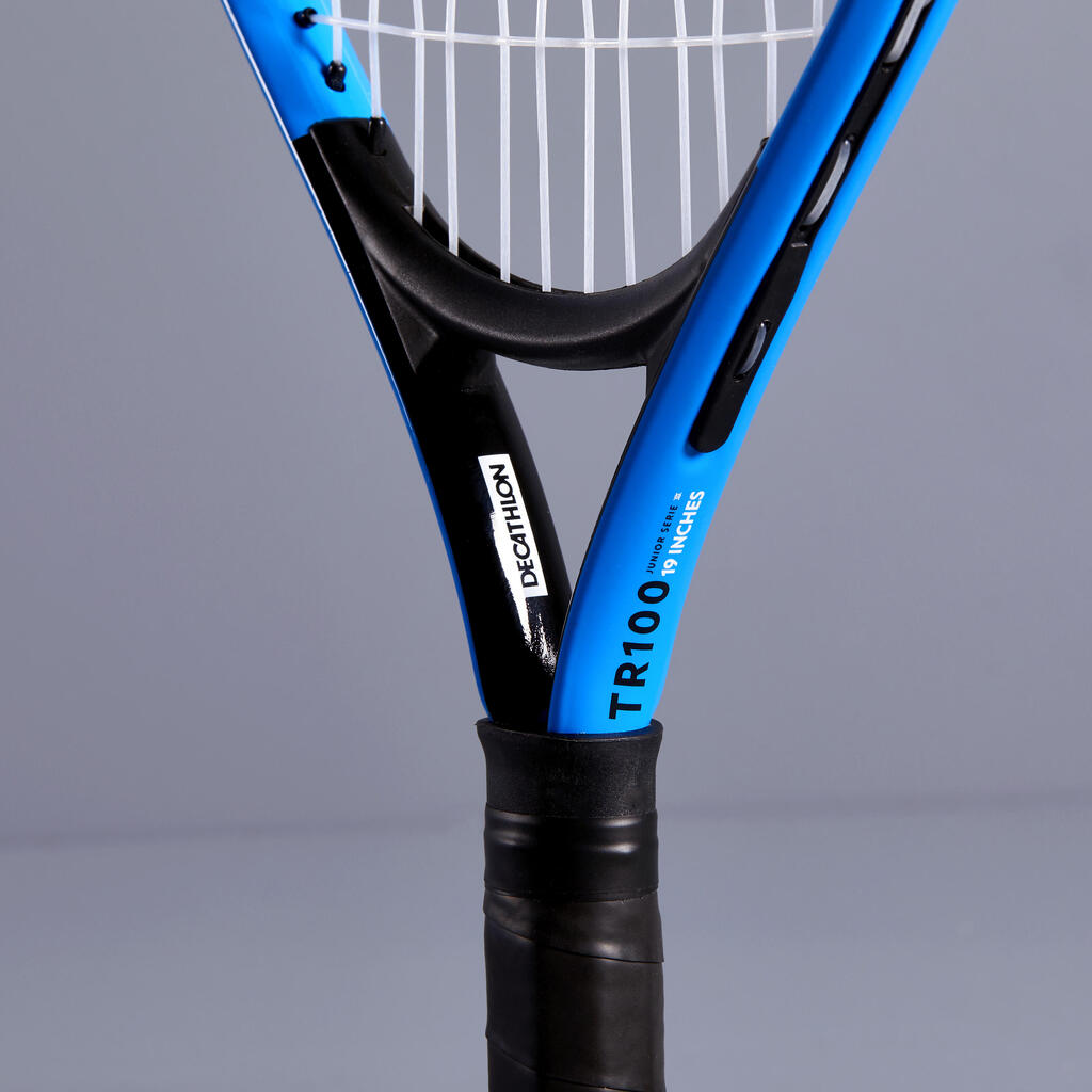 Tennisschläger Kinder - TR100 19 Zoll besaitet blau
