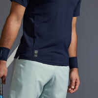 Tennis-Poloshirt Dry 500 Herren blau/weiss
